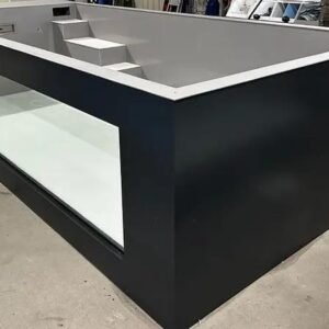 Piscina de polipropileno de 6,5 mx 2,5 m con ventana de 4 m